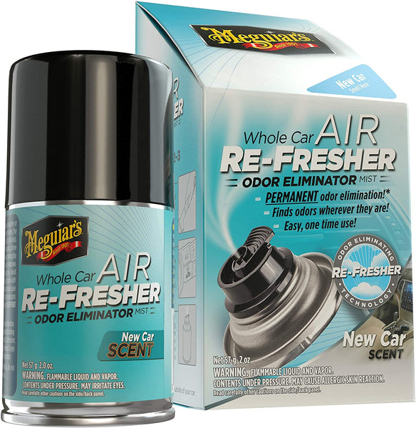 Meguiar's G16402 Whole Car Air Re-Fresher Odor Eliminator Mist, New Car  Scent, 2 Fluid Ounces by GOSO Direct