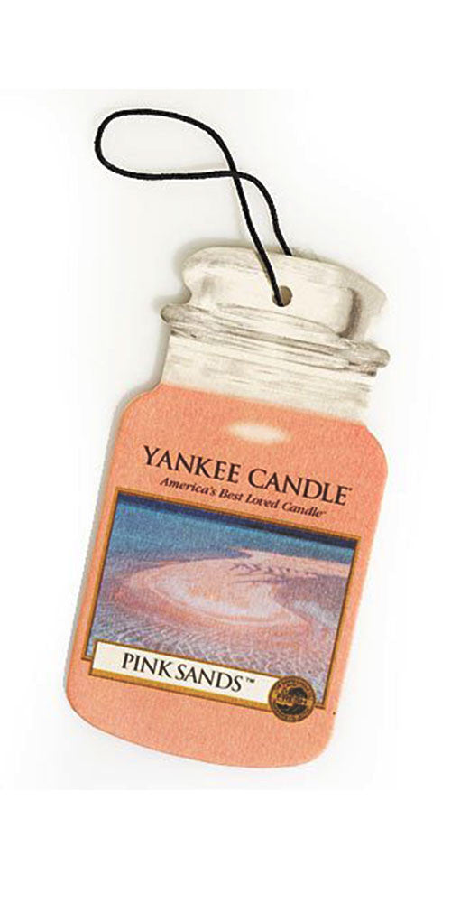Yankee Candle Car Jar Paperboard Auto, Home & Office Odor Neutralizing Air  Freshener, Pink Sands