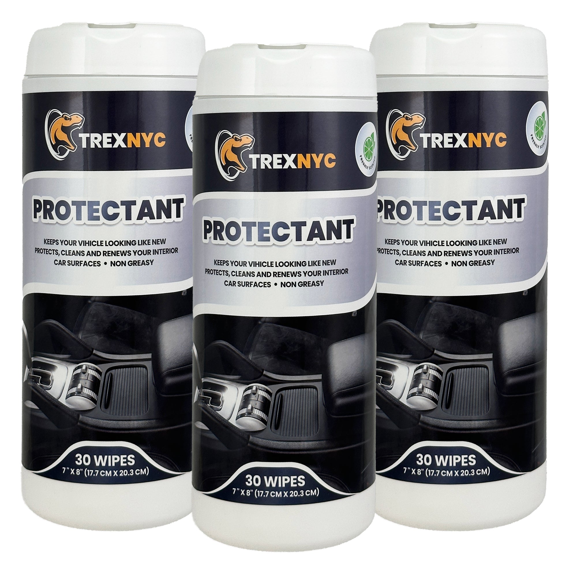 TrexNYC Protectant Wipes, Car Interior Cleaner with UV Protection to  Protect Interior Car Surfaces and Fight Cracking & Fading, 3 Packs by GOSO  Direct