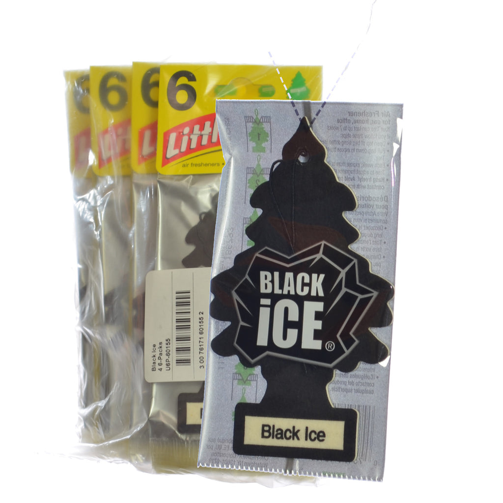 Little Trees Cardboard Hanging Car, Home & Office Air Freshener, Black Ice ( Pack of 24) by GOSO Direct